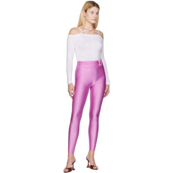 pushBUTTON Belt Point Leggings Size 36 XS Womens Pink SSENSE Exclusive $275 - Picture 3 of 13